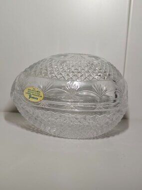 1977 Fostoria (Avon) Lead Crystal Egg (with original sticker)